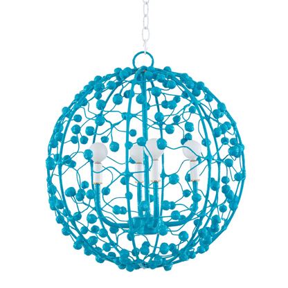 Whimsical Sphere Chandelier in Turquoise