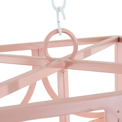 Geo Chandelier in Baby Pink