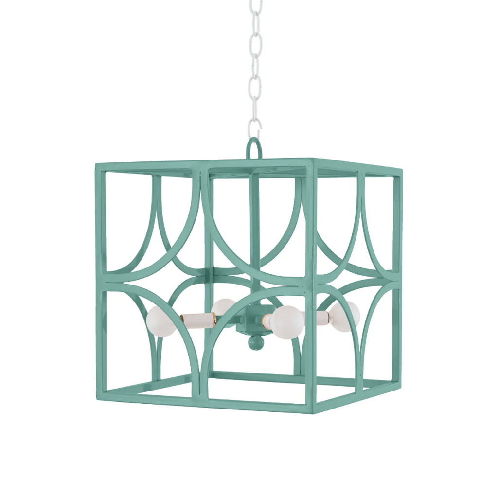 Geo Chandelier in Baby Pink