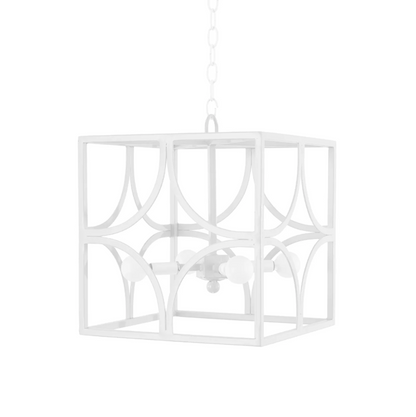 Geo Chandelier in White