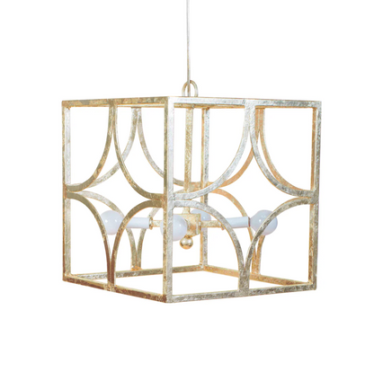 Geo Chandelier in White