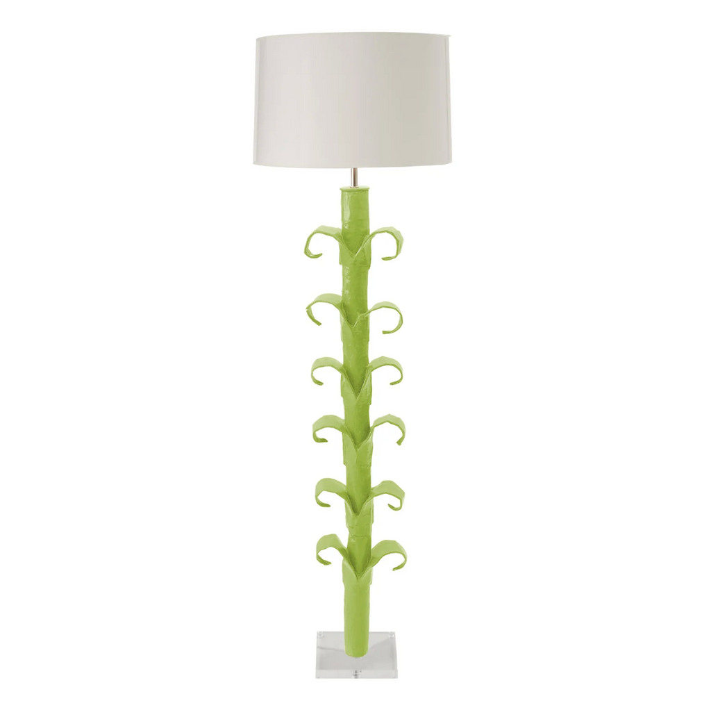 Aly Leaf Floor Lamp in White