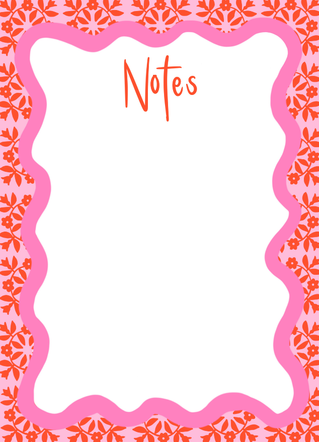 Rectangular "Notes" Notepad