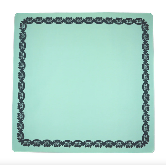 Green Flower Border Game Mat