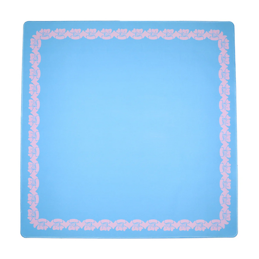 Blue & Pink Flower Border Game Mat