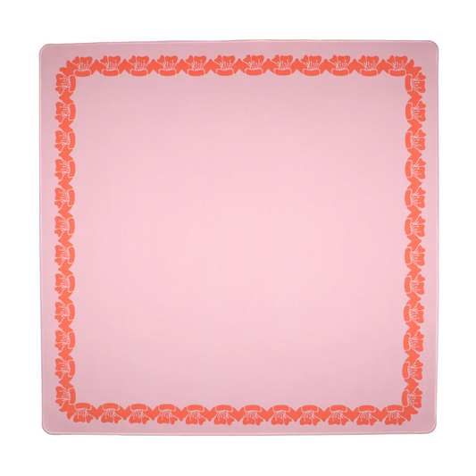 Pink & Coral Flower Border Game Mat