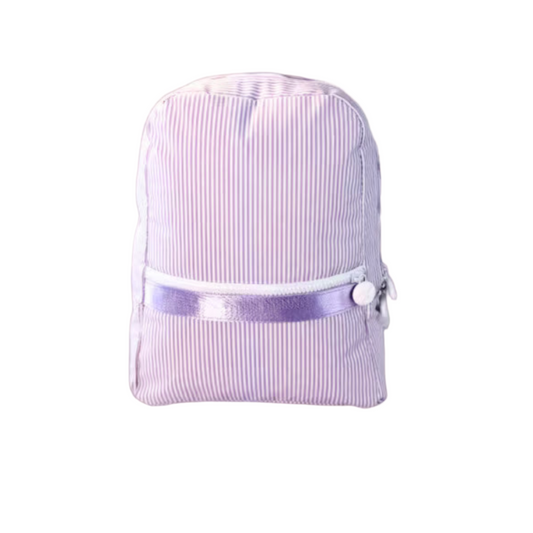 Laminated Backpack in Lavender Stripe