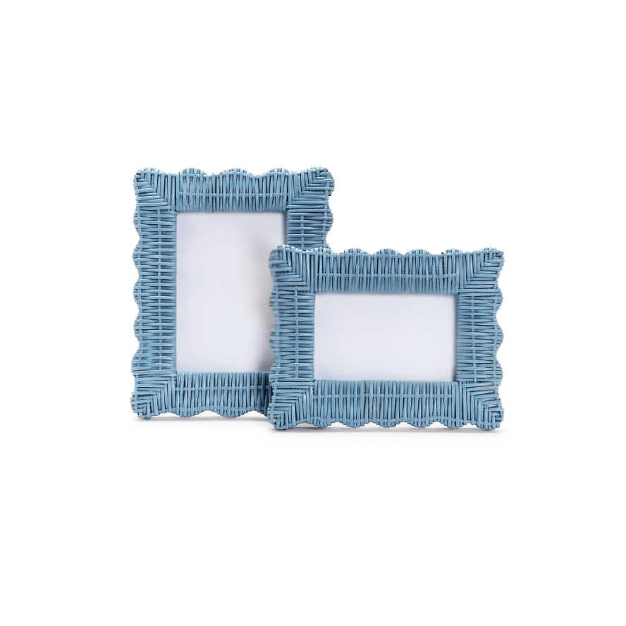 Wicker Weave Photo Frame in Blue