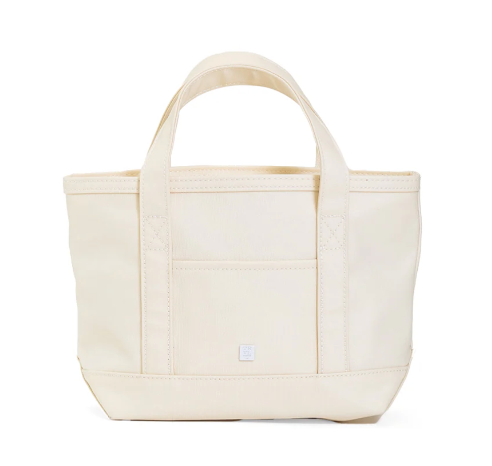 Mini Coated Canvas Tote in Natural