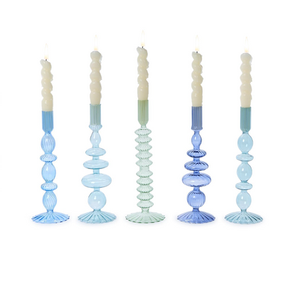 Shades of Blue Candle Stick Holders