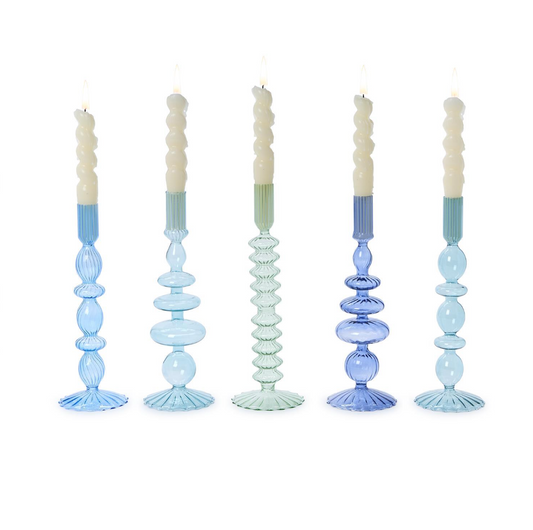 Shades of Blue Candle Stick Holders