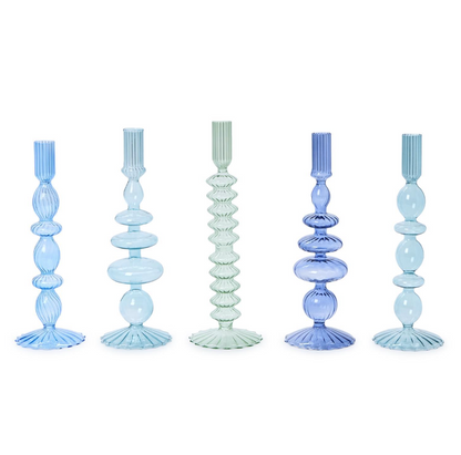 Shades of Blue Candle Stick Holders