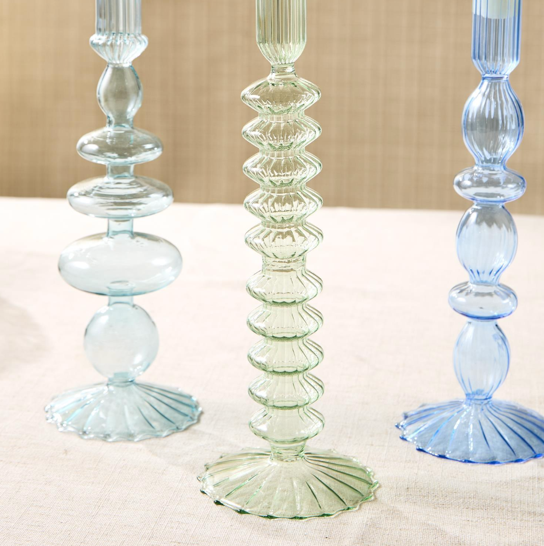 Shades of Blue Candle Stick Holders