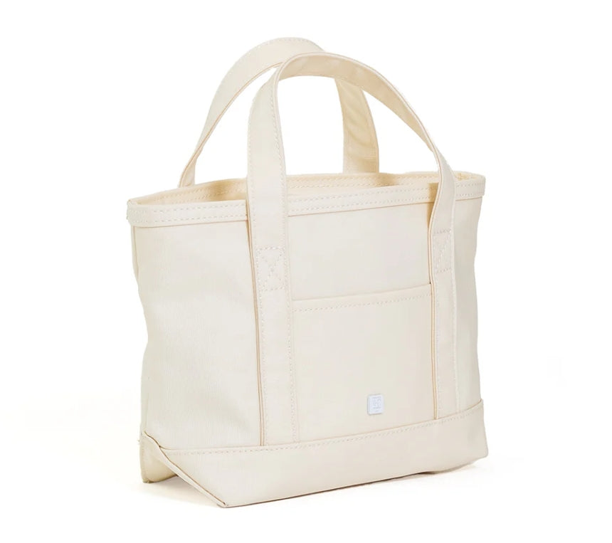 Mini Coated Canvas Tote in Natural