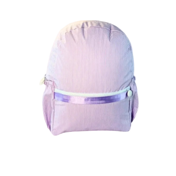 Laminated Backpack in Lavender Stripe