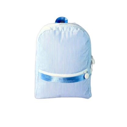 Laminated Backpack in Blue Stripe