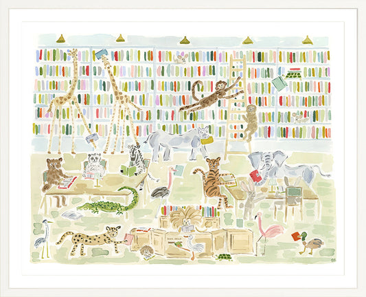 The "University of Animals Library" Fine Art Print