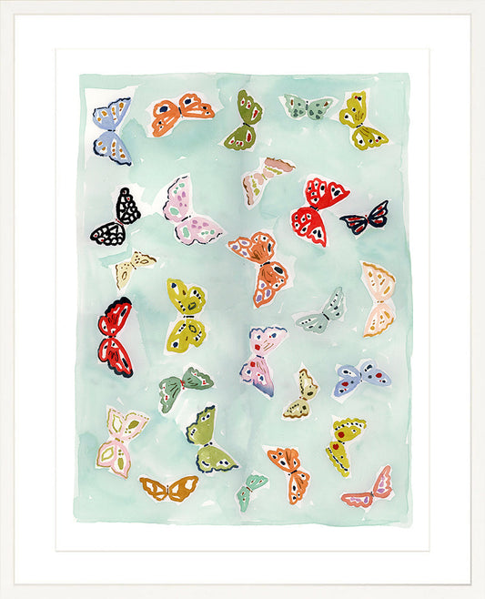 Butterfly Rainbow Aqua, Fine Art Print