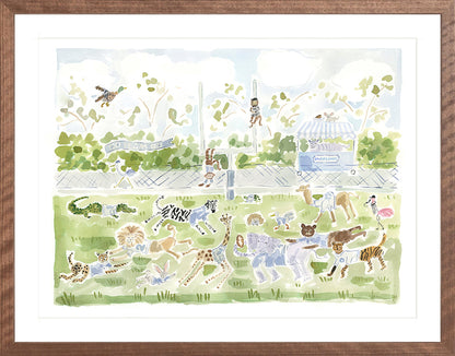 The "Football Zoo" Fine Art Print