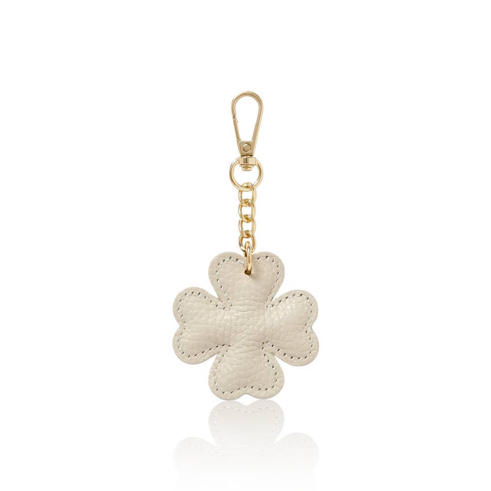 Leather Clover Keychain
