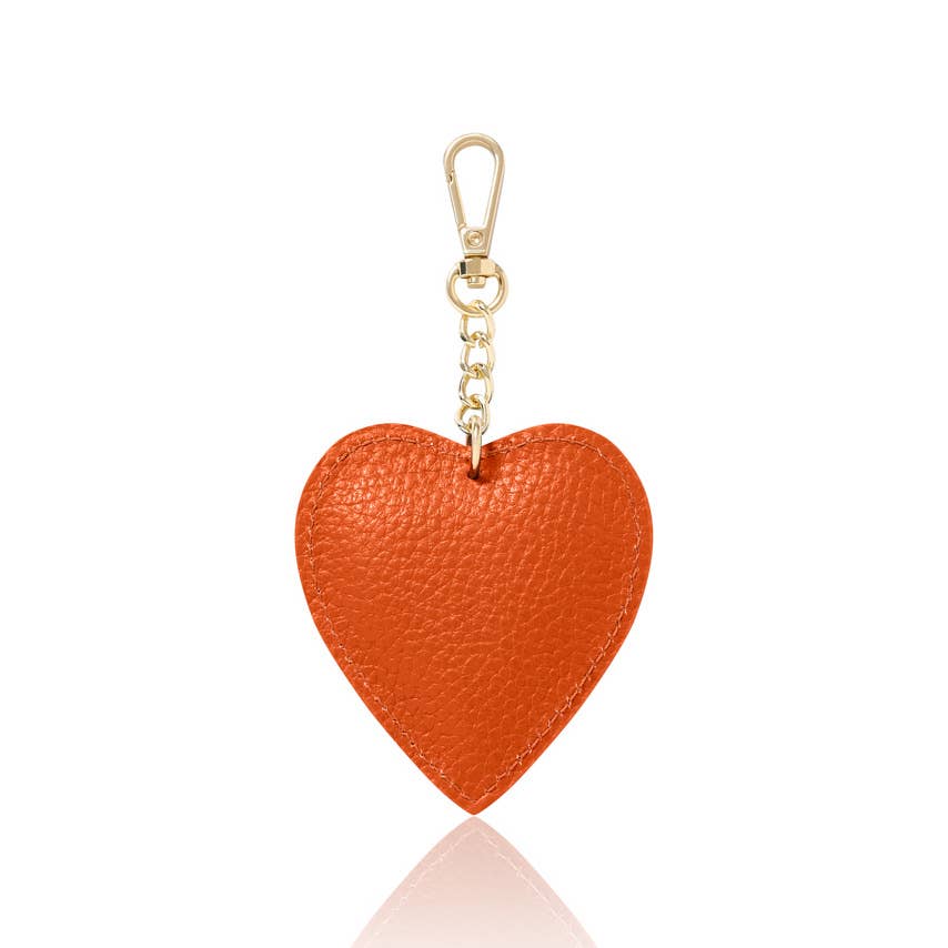 Leather Heart Keychain