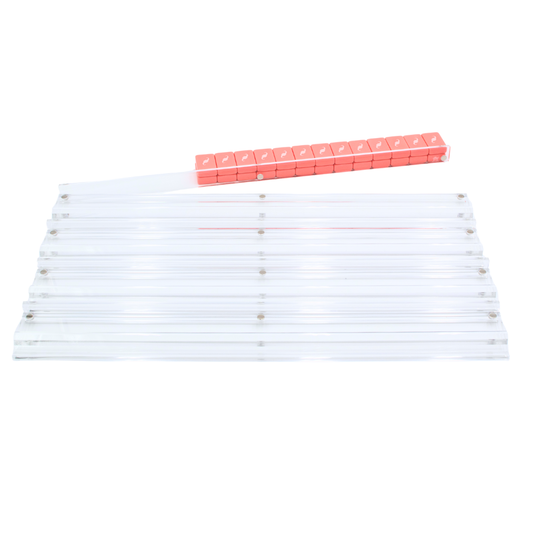 Acrylic Mahjong Rack and Pusher, Set of 4