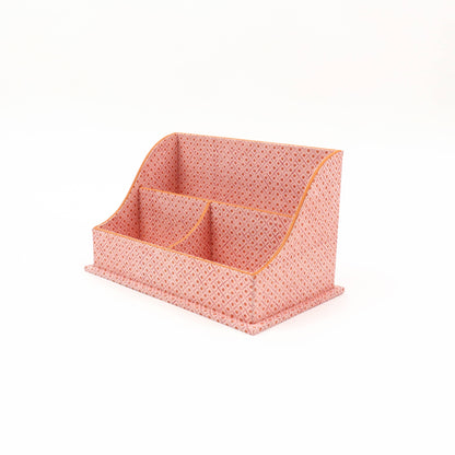 Wave Letter Sorter Block Print in Red Dot Grid