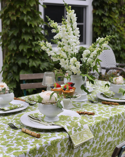 Ivy Block Print Tablecloth