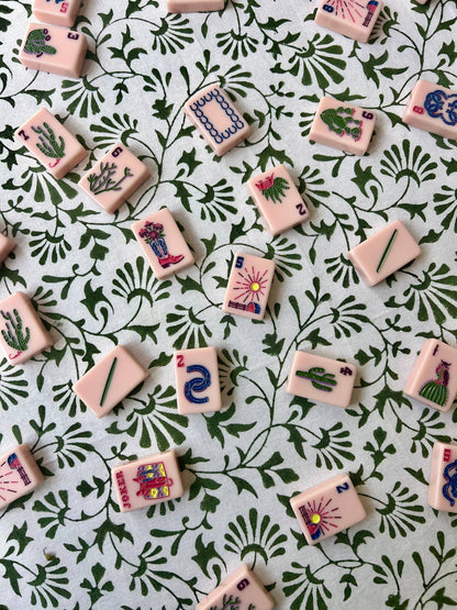 Trailing Florets Square Tablecloth in Green