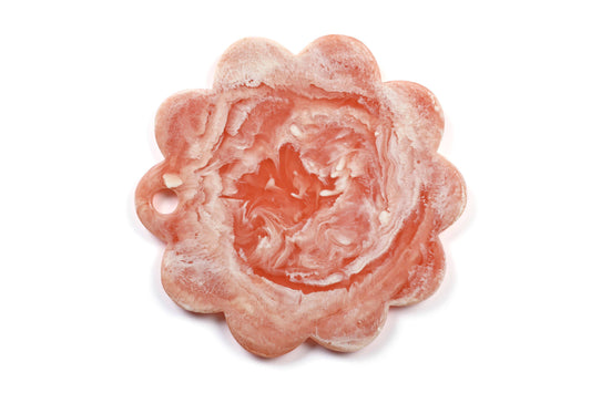 Pink Resin Scallop Charcuterie Board