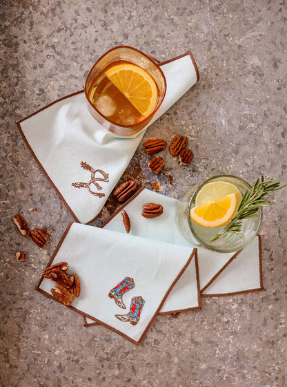 Boots & Spurs Cocktail Napkins, Set of 4