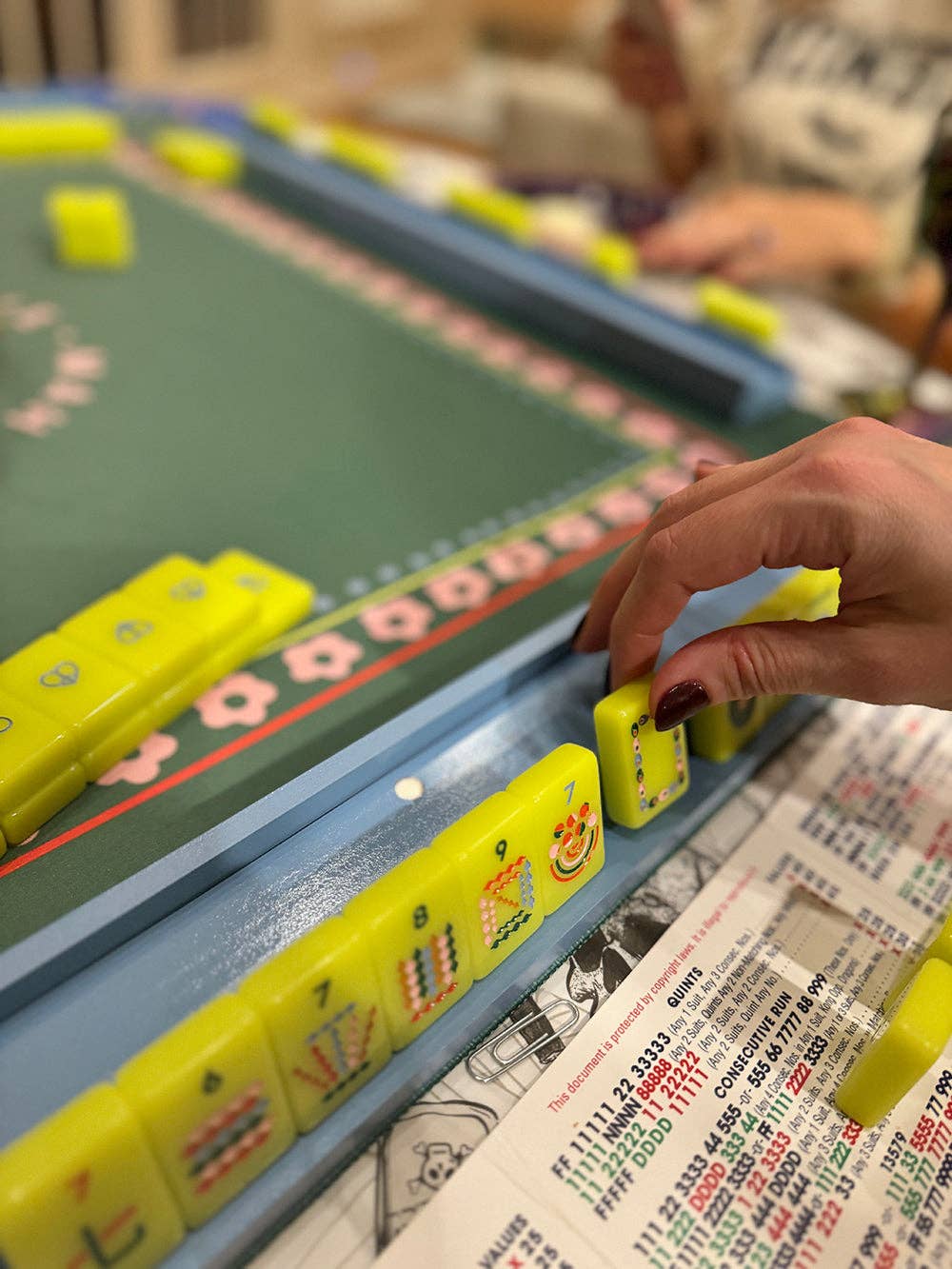 Mahjong Racks & Pushers in French Blue