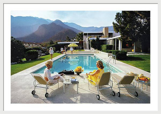 Poolside Glamour Framed Print