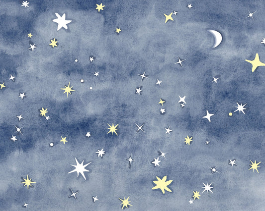 Stars and Moon Print