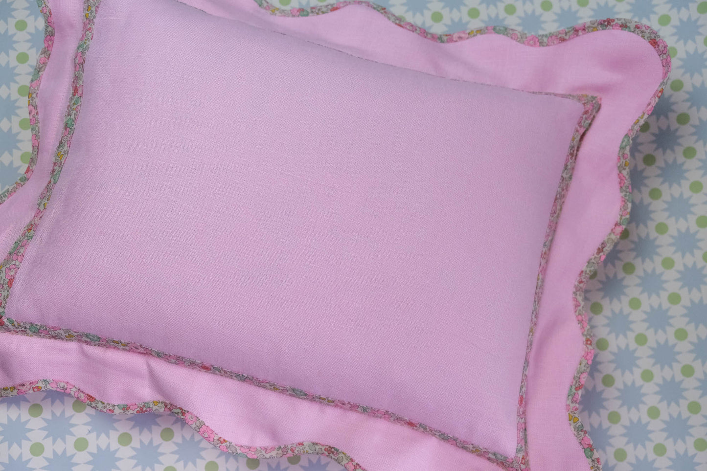 Scallop Pink and Liberty Pink Betsy Boudoir Pillow