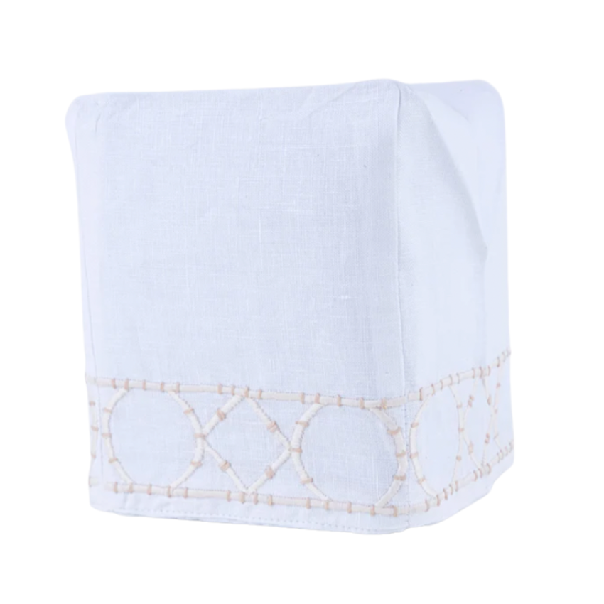 Embroidered Tissue Box Cover