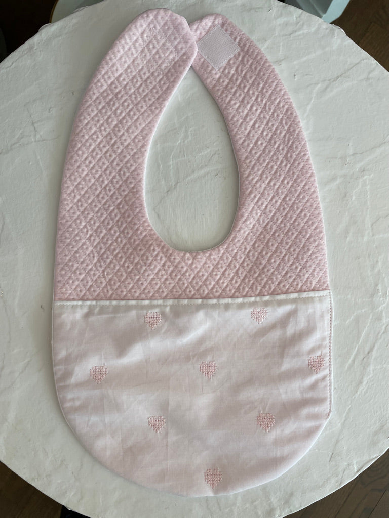 Quilted Bib with Hearts