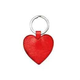 Leather Heart Key Chain