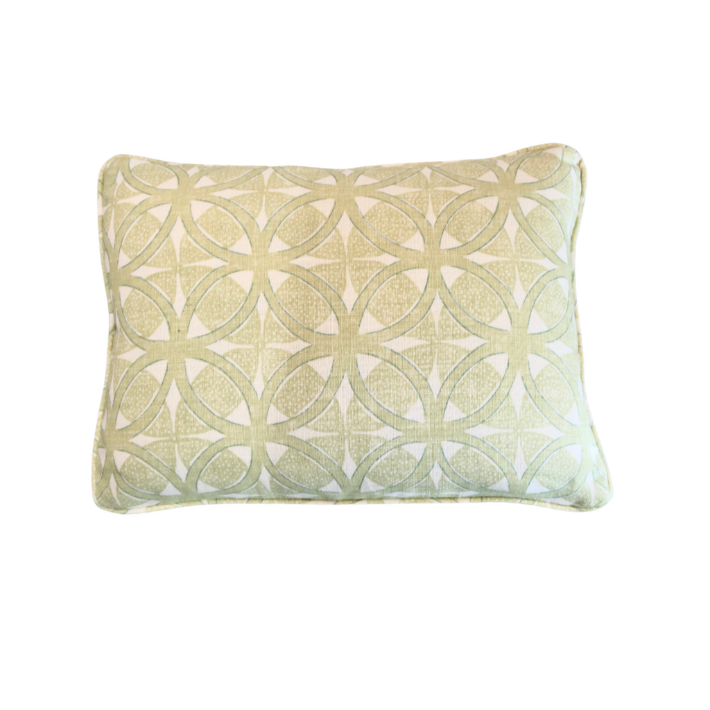 Custom Green Lumbar Pillow