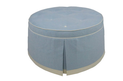 Custom Small Round Ottoman