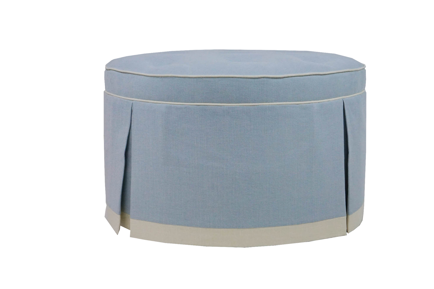 Custom Small Round Ottoman