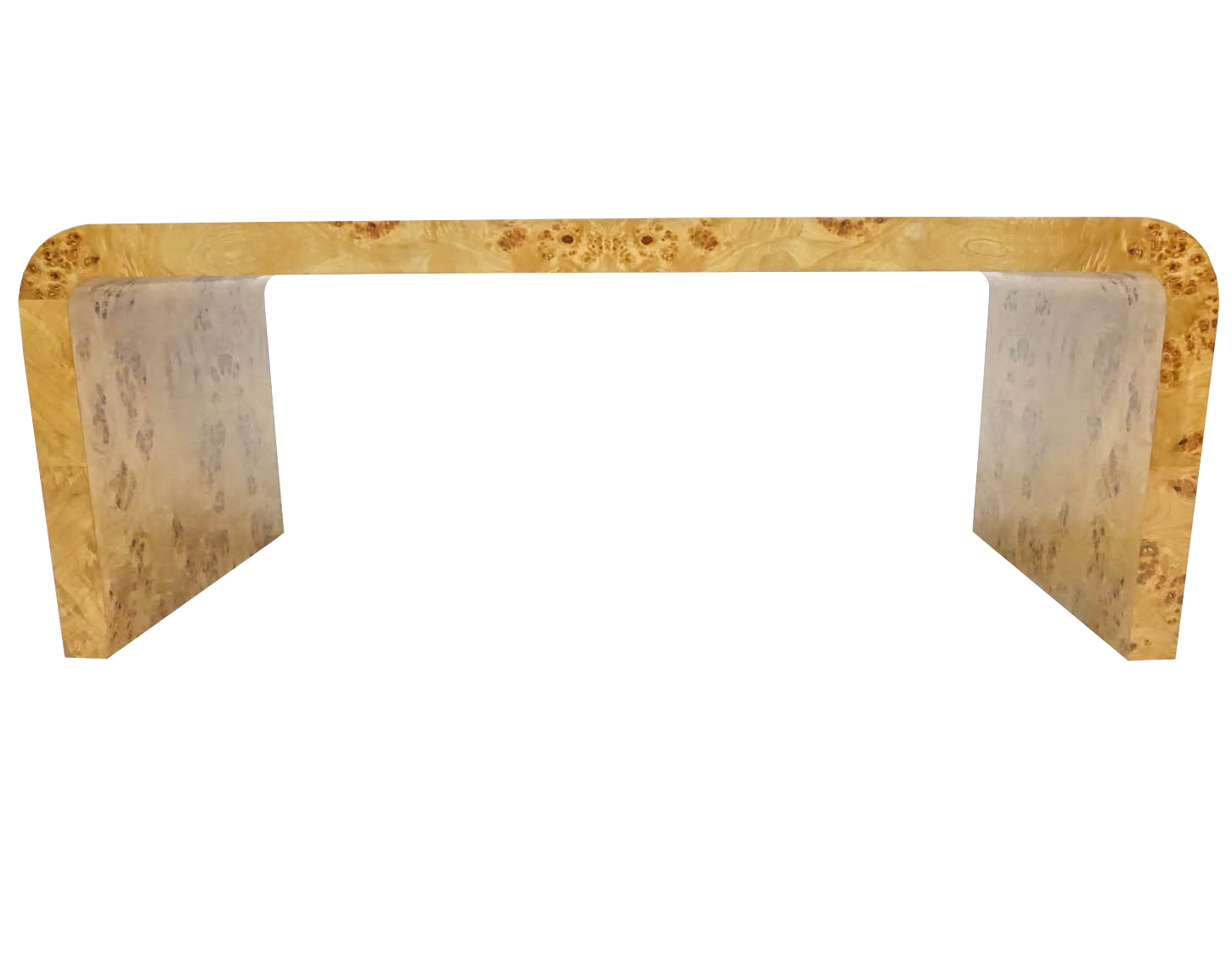 Burl wood online waterfall coffee table