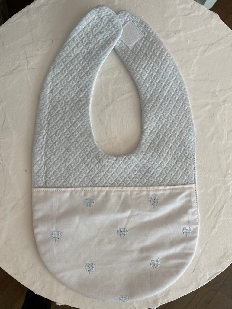 Quilted Bib with Hearts