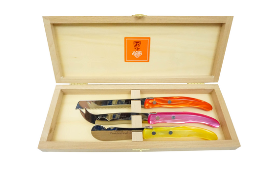 Cheese Service Set in Pink, Orange & Yellow