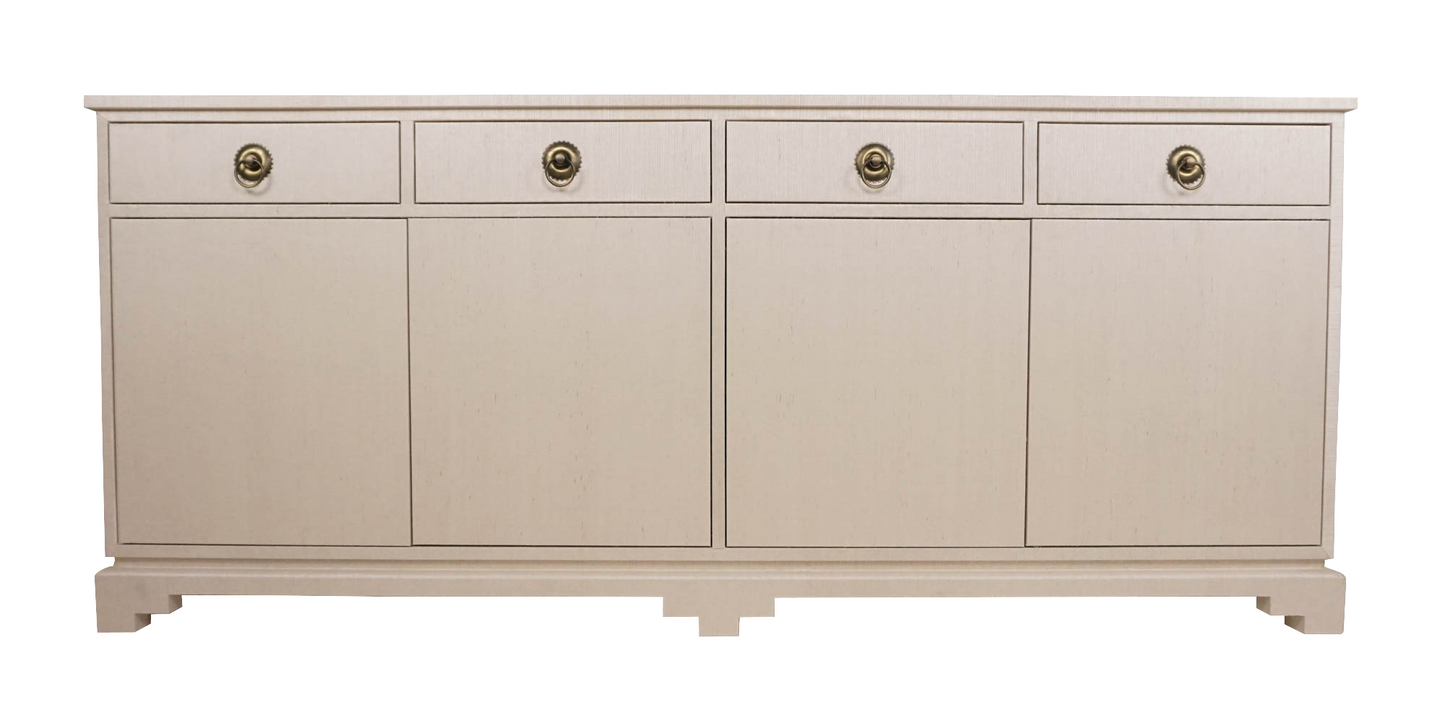 Custom Grasscloth Credenza