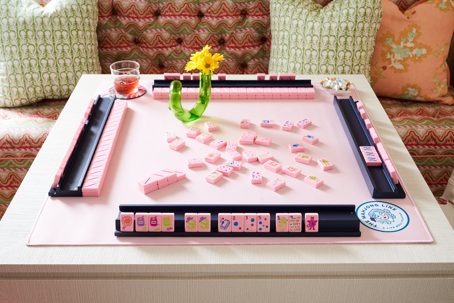 Vinyl Grasscloth Card Table