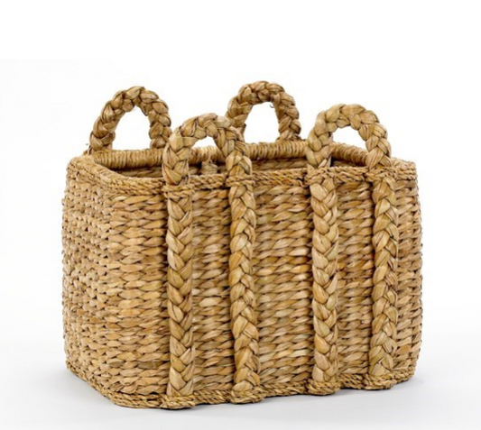 Rectangular Rush Basket by Mainly Baskets 