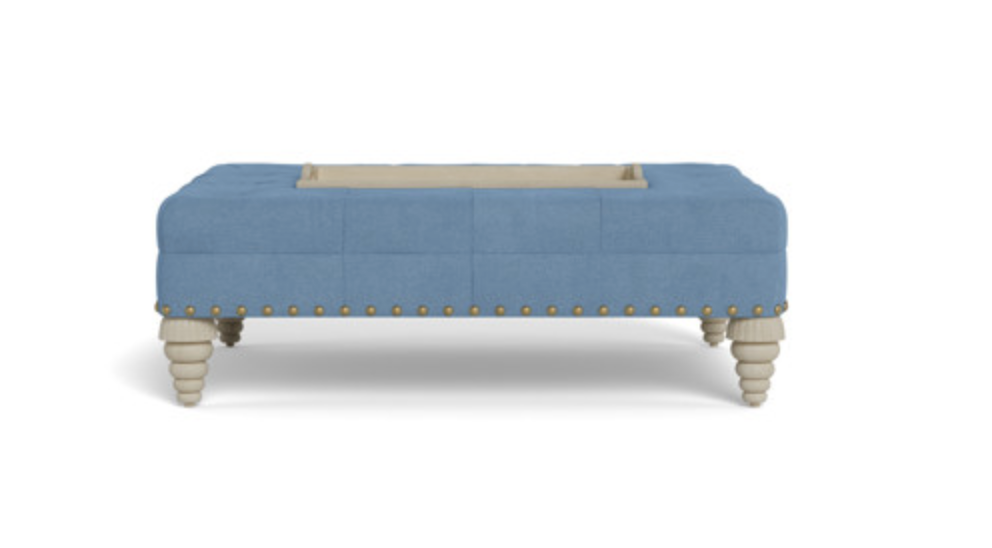 Teal ottoman discount tray