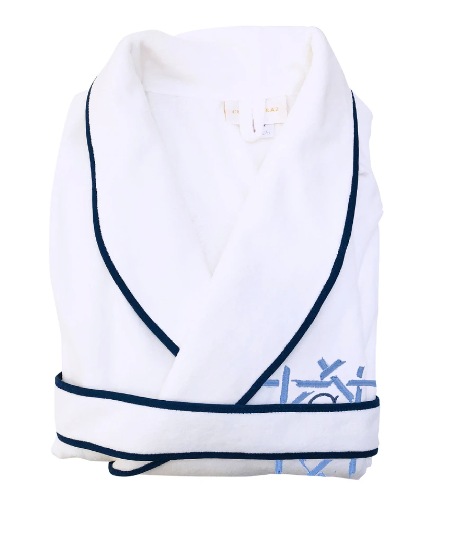 Madre Monogrammed Adult Terry Bathrobe