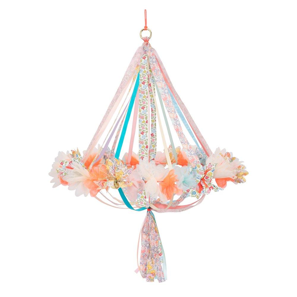 Floral Fabric Chandelier